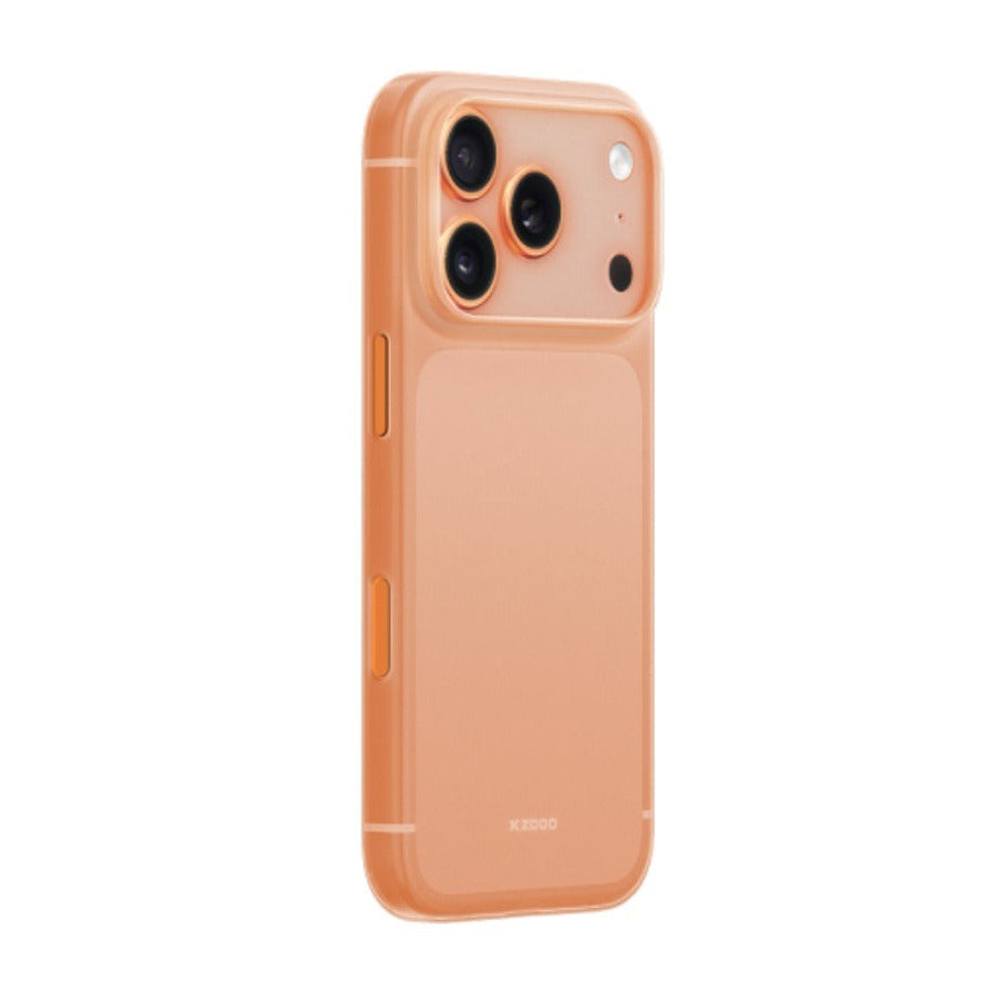 iPhone 17 Pro Max Ultra Thin KZDOO Air Skin Matte Frosted Back Cover - Orange